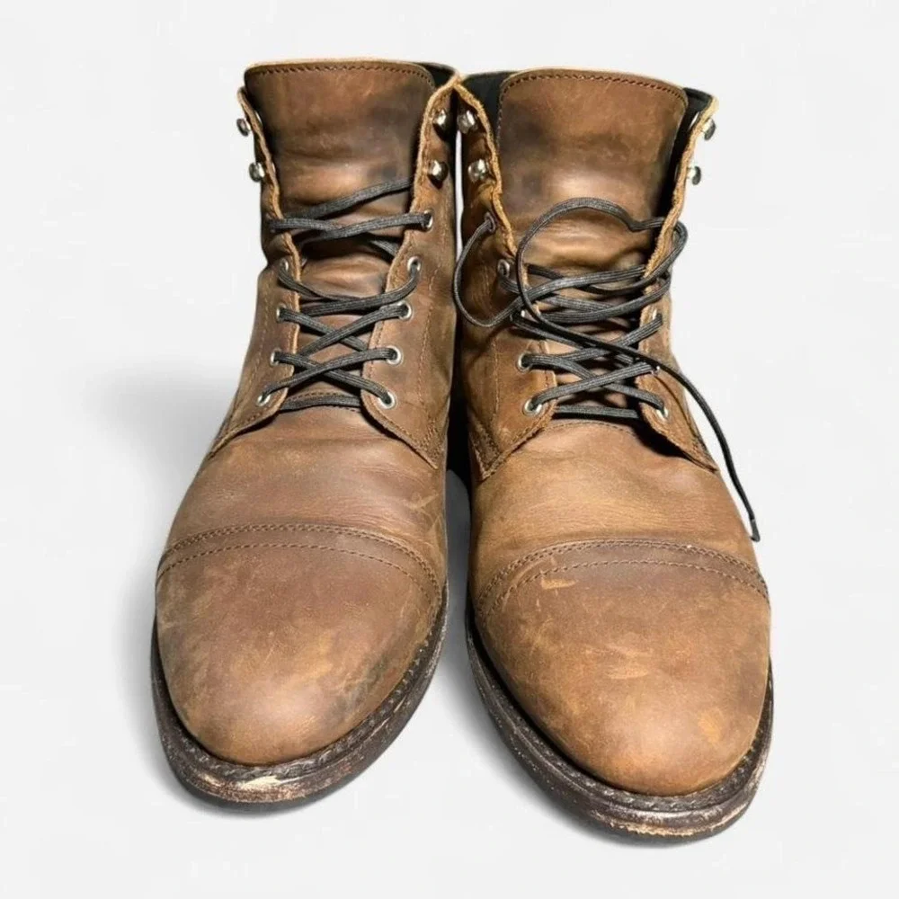 Thursday Boot Company Heritage Captain Leather Boots Brown Casual Men Size 15EE